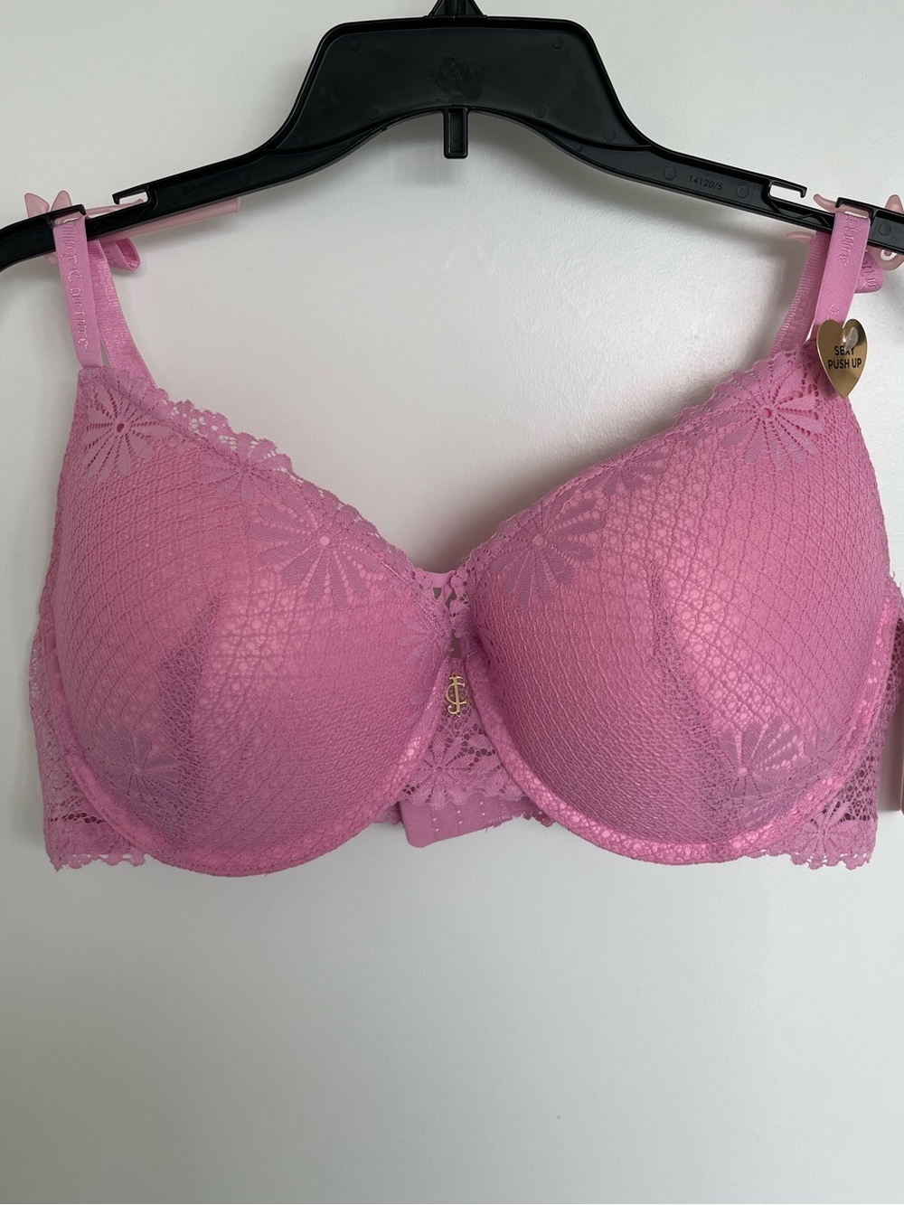 Juicy Couture Pink Lace Underwire Bra 42D NWT